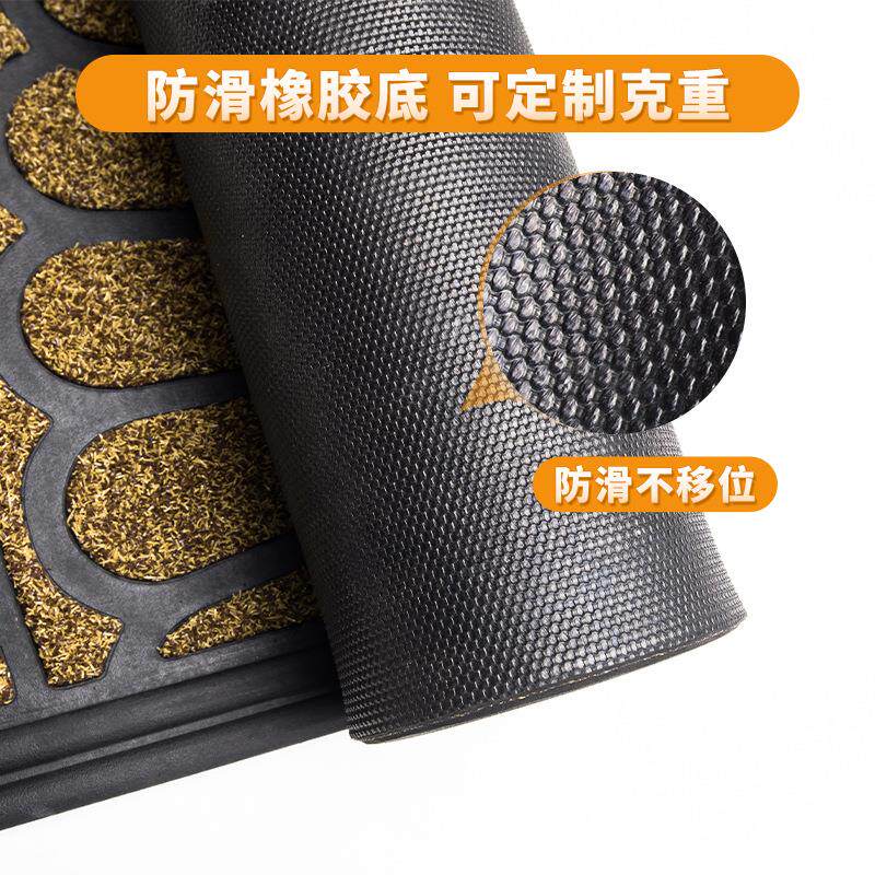 除尘脚垫欧式入户门半圆橡胶地垫耐脏易打理地毯家用进门防滑垫子