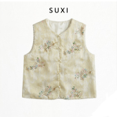 优雅轻奢气质重工钉珠中国风开衫 新中式 马甲7718 镂金错彩