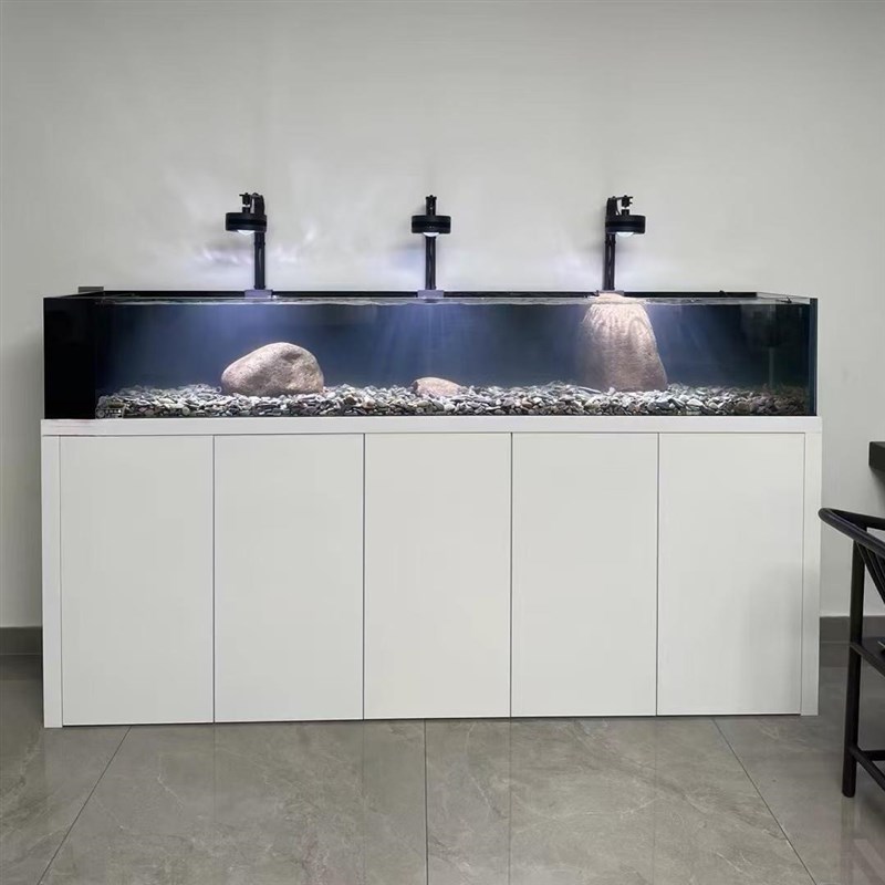 鱼缸水族箱超白溪流缸实木柜铝合金柜底滤缸定制长方形墙体屏风缸