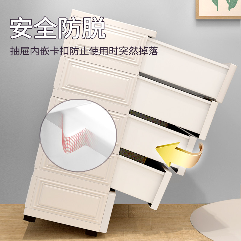 加厚婴儿童五斗柜橱抽屉式收纳柜子置物储物箱宝宝衣服衣柜床头柜