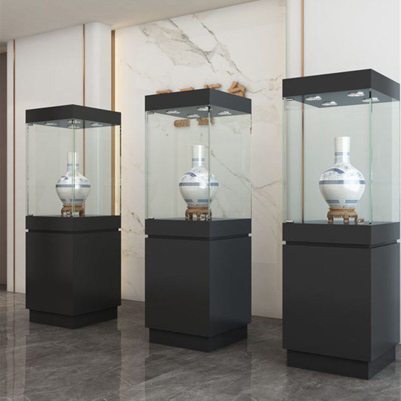 玻璃展示柜木质博物馆古董瓷器文物玉器收藏品柜烤漆展台珠宝柜台