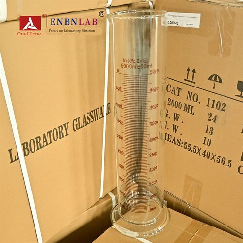 5L玻璃量筒5000ml高硼硅3.3液体工具量出式刻度计量仪器高精准 5L