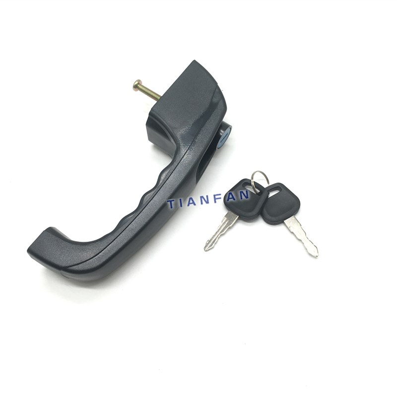 福田雷沃60/65-7 60/65V8驾驶室门锁总成外把手车挖掘机配件