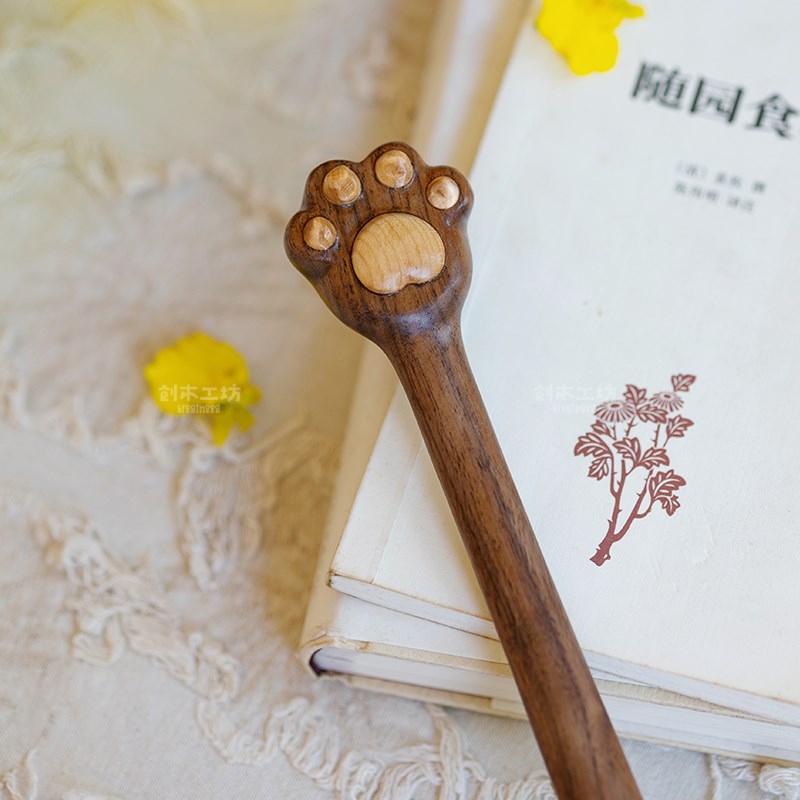 猫爪痒痒挠/创木工坊实木可爱不求人背部按摩教师节创意抓痒器