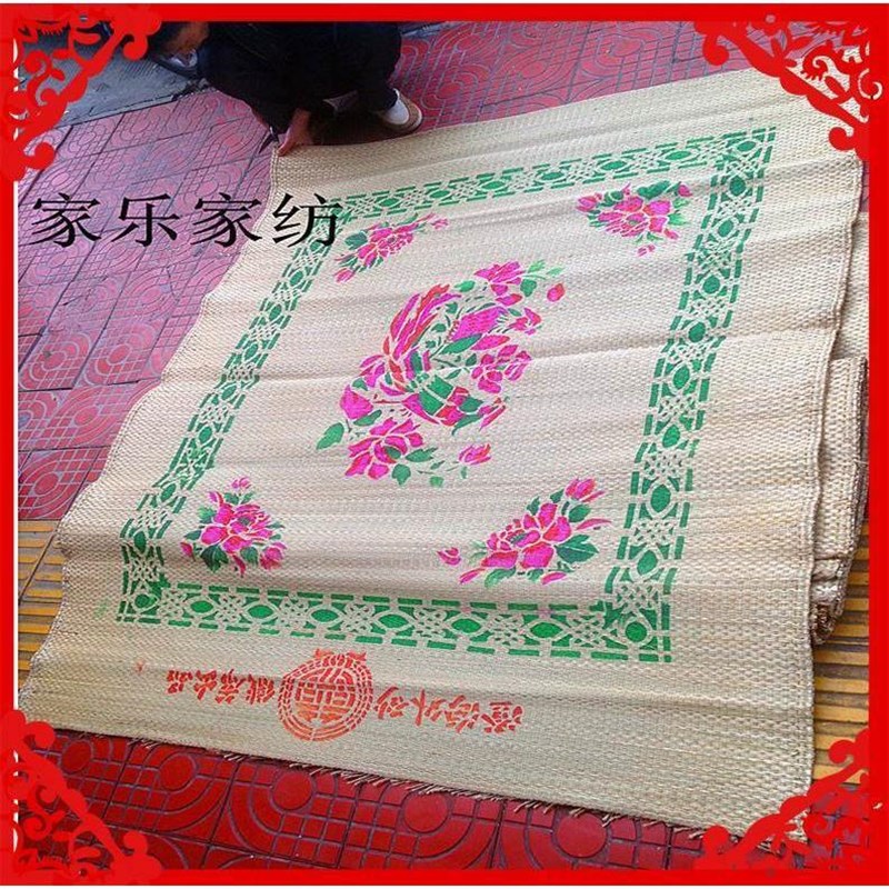 潮汕咸草席外砂咸草床席本地手工编织床席婚庆结婚用纯天然草席
