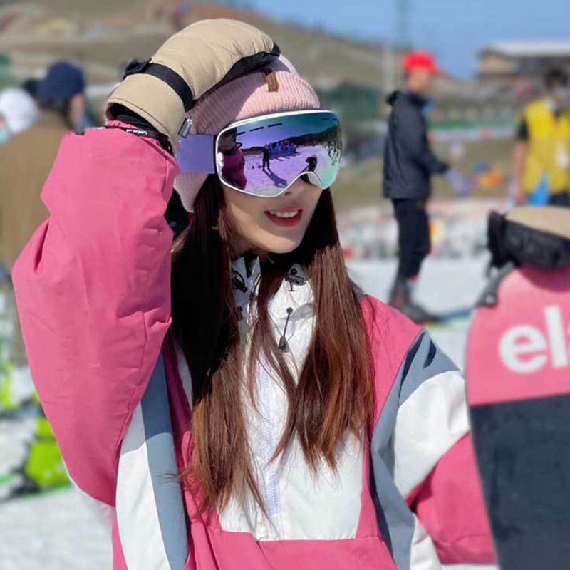 滑雪眼镜男女户外单双板双层防雾大视野卡近视雪镜柱面球面护目镜