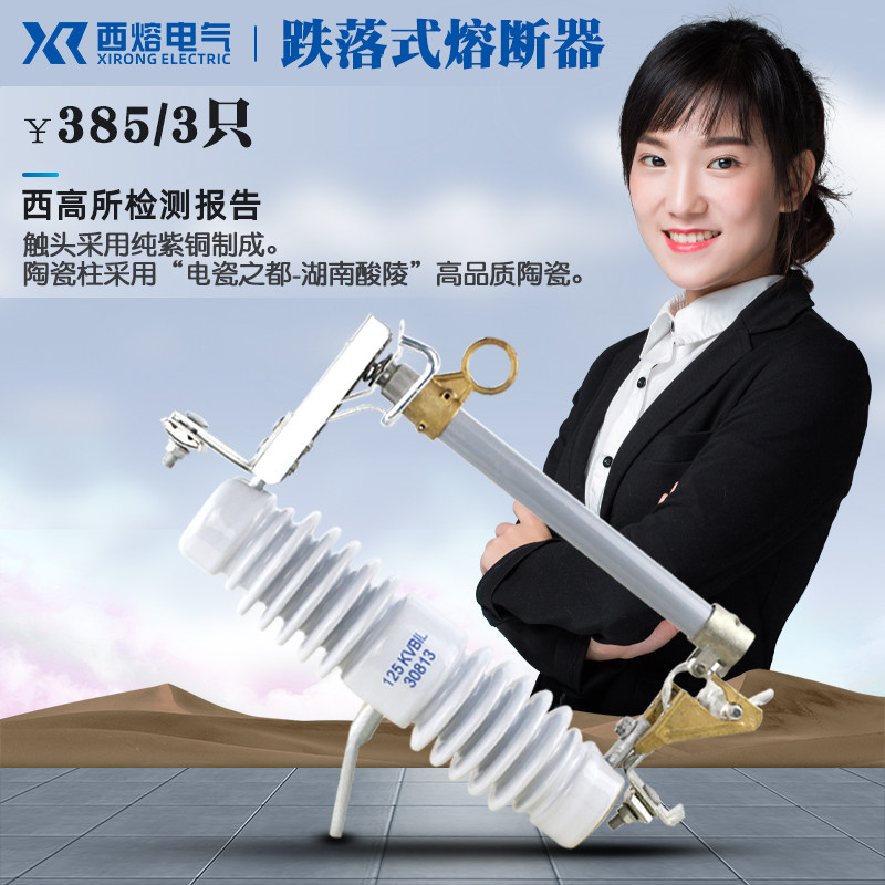 西熔10KV跌落式熔断器 RW12-15/100-200A 高压保险 户外令克开关