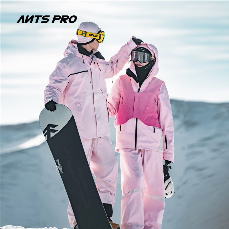 Ants滑雪服压胶女新款专业防水单板滑雪衣雪裤男保暖滑雪套装