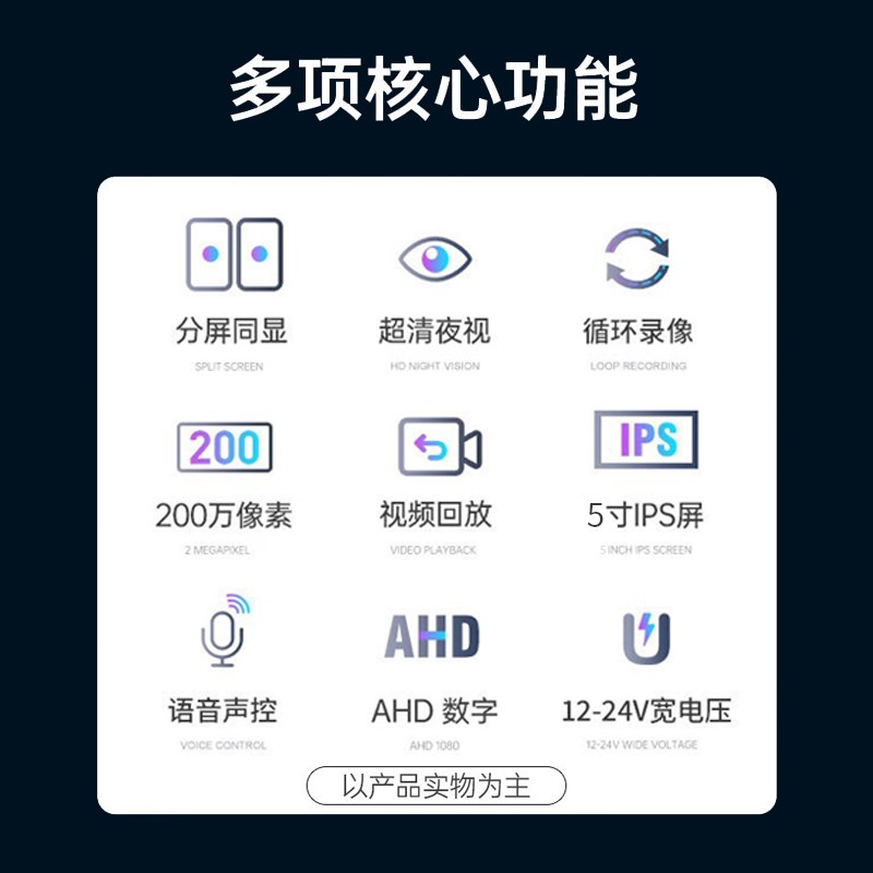 汽车车载电子后视镜高清夜视左右盲区辅助智能变道防水防雾影像