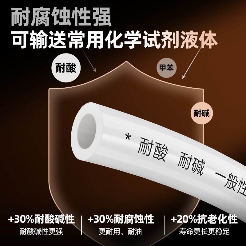 PE硬管聚乙烯管耐酸碱耐腐蚀PE6/8/10/12/16mm气管白色树脂软管