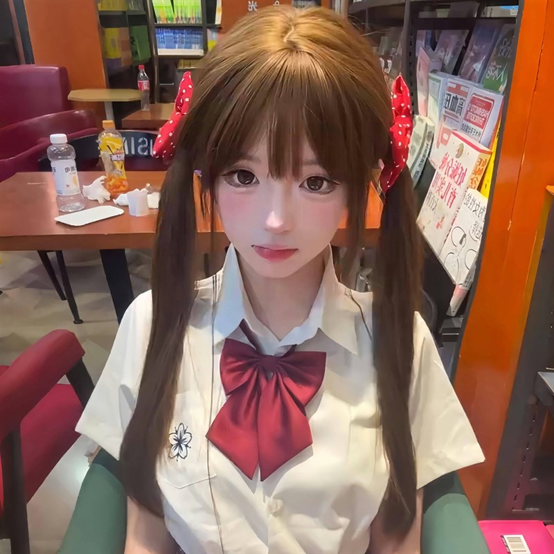 假发女长发全头套式少萝萌妹甜美日常双马尾黑长直齐浏海jk假发套