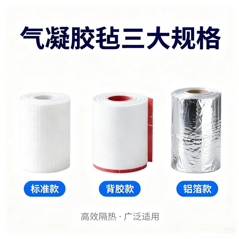 纳米气凝胶隔热片耐高温自粘保温毡室内外防火一体板铝箔背胶棉垫
