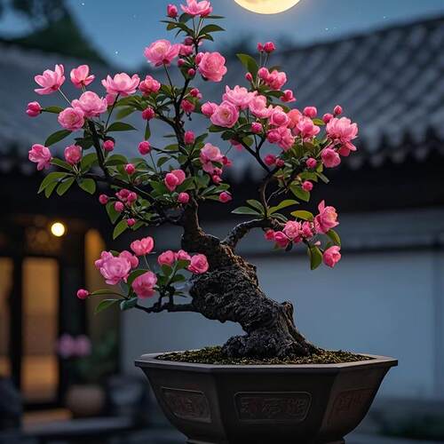 海棠花盆栽花卉室内绿植物四季好养开花庭院植物盆景老桩