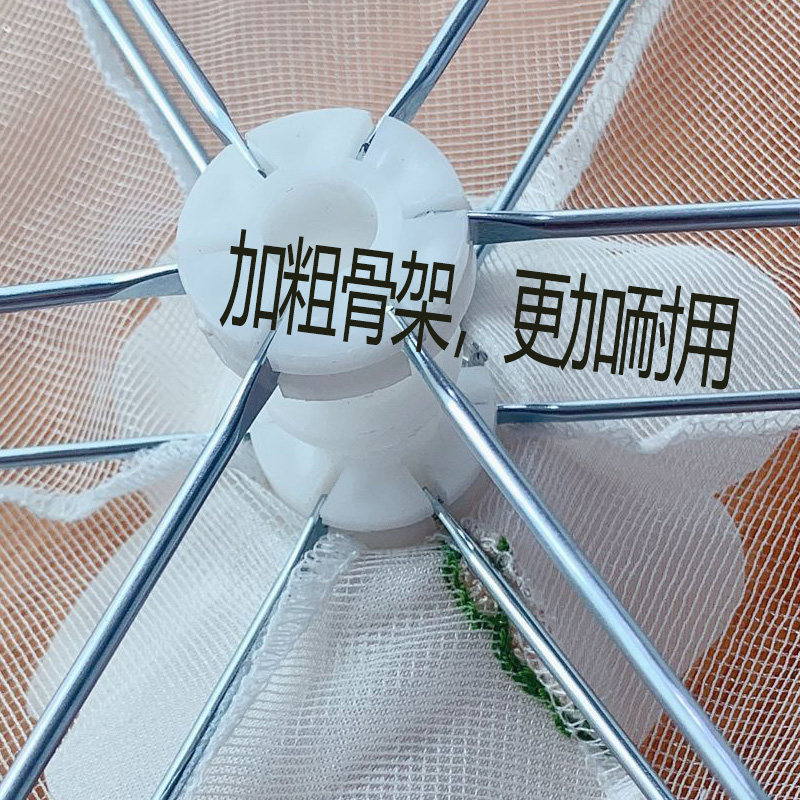 加大圆桌遮菜罩夏天防蚊剩菜收纳饭罩盖菜罩家用可折叠防尘罩台罩