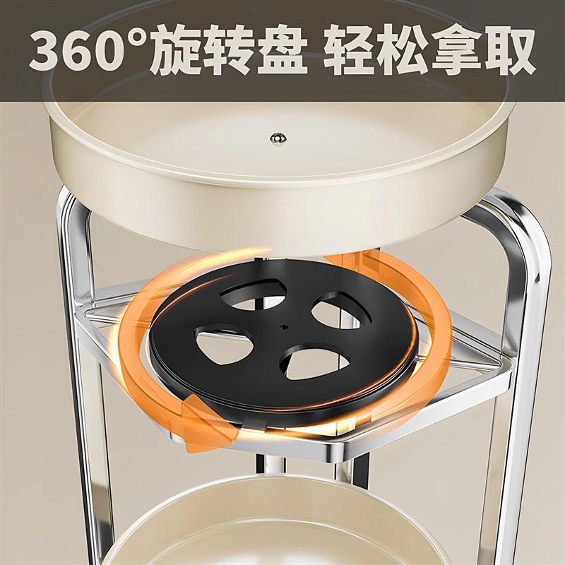 不锈钢厨房旋转调料置物架多功能台面三角转角调味料用品收纳架子