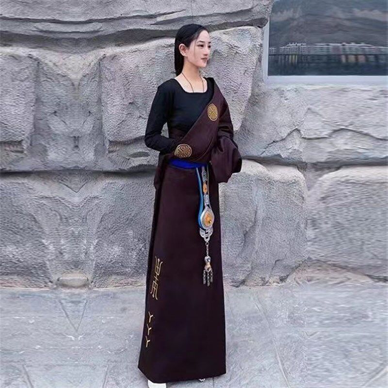 藏装新款藏袍女款藏服单件长袍藏式女装藏装藏族春夏秋季服装