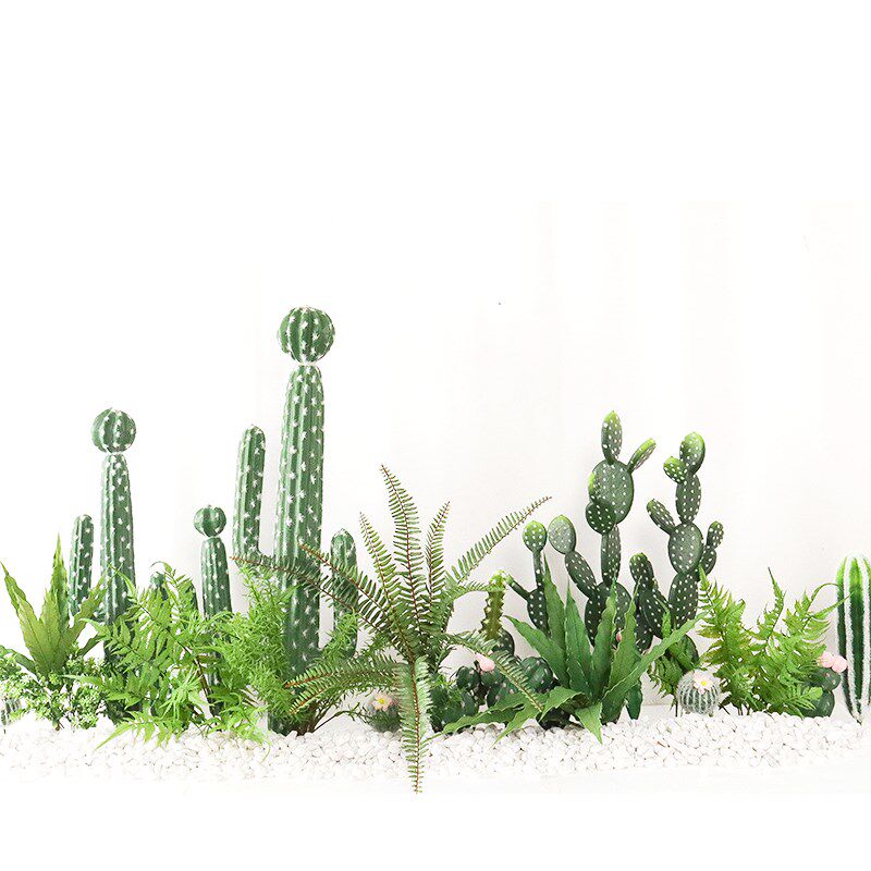 仿真植物造景组合仙人掌仙人柱室内景观装饰摆件小型仿生绿植假花