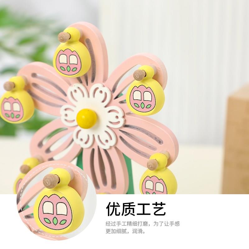 音乐盒天空之城旋转木马木质男女生日圣诞节礼物儿童花仙子八音盒