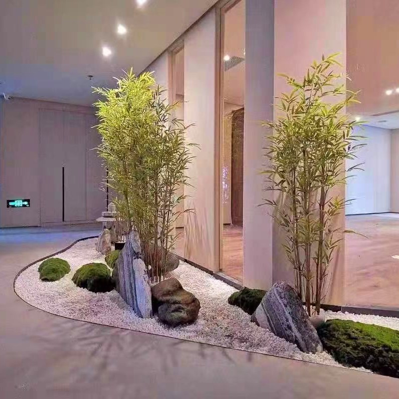 仿真竹子装饰造景假竹子仿真植物竹叶装饰隔断挡墙室外仿生竹子