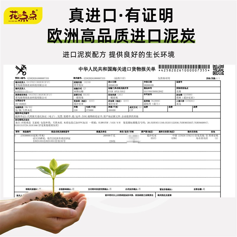 营养土养花通用型家用进口泥炭栽种花专用的多肉花卉盆栽疏松透气