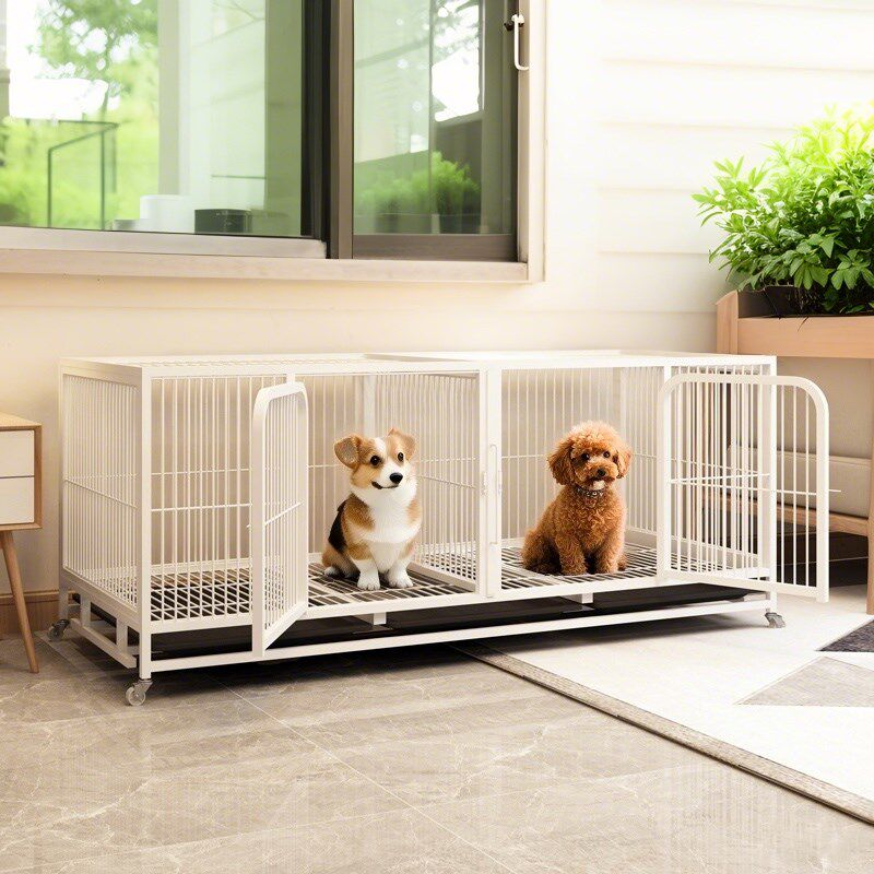 狗笼子小型犬繁殖猫笼子两层中大型宠物围栏子母笼带隔断室内泰迪