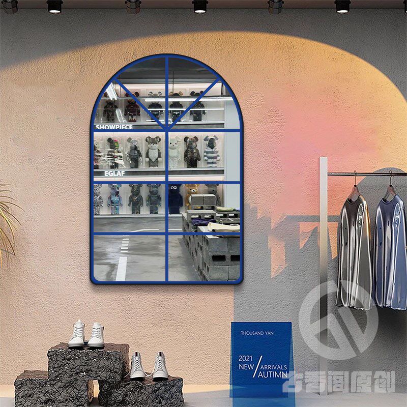 咖啡厅氛围装饰布置网红饮品店挂画玄关延伸空间3d立体镜面装饰画