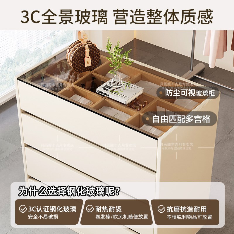 服装店中岛台女装店铺中间流水台多层格子抽屉柜展示桌鞋包陈列桌