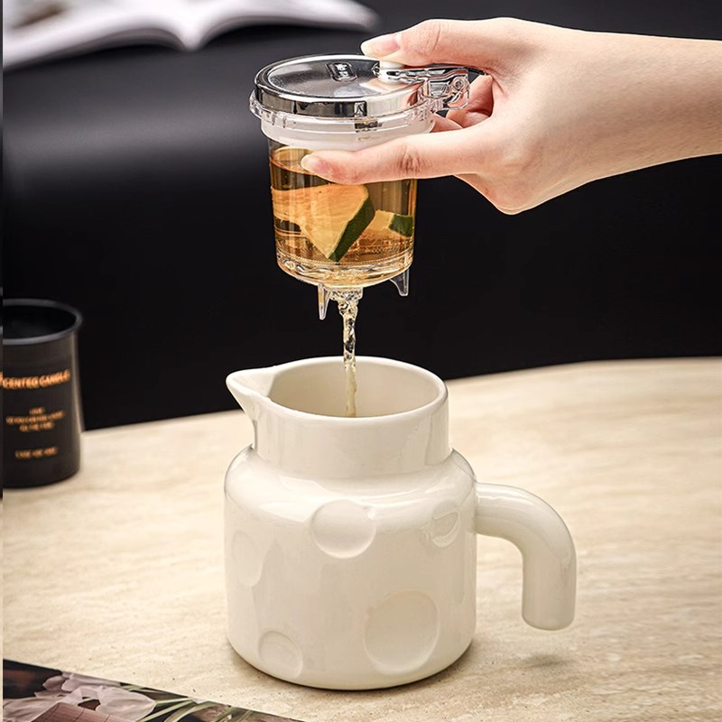 高颜值茶壶泡茶家用托盘套装茶杯茶水分离陶瓷杯子水壶杯具套装