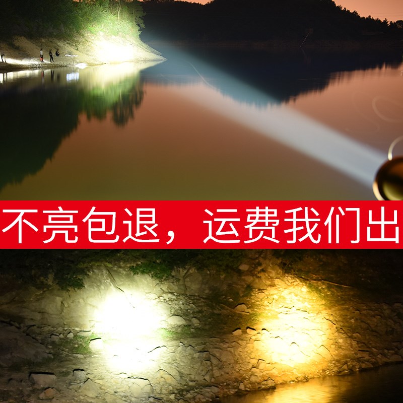 2022新款LED头灯强光充电超亮3000米户外分体头戴式疝气矿灯钓鱼