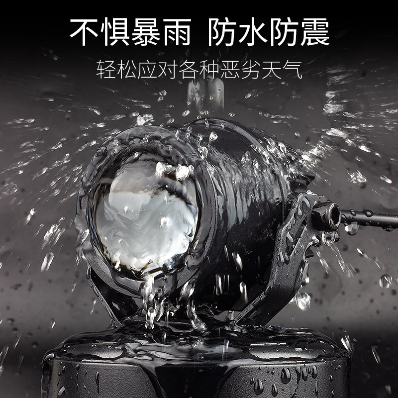 摩托车射灯切线铺路灯踏板电动车辅助灯远近光一体led透镜大灯12V