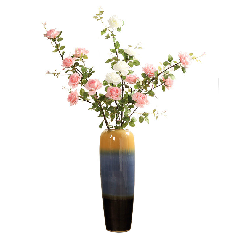 玫瑰花束假花仿真花装饰花客厅摆设绢花插花家居落地防真花室内大