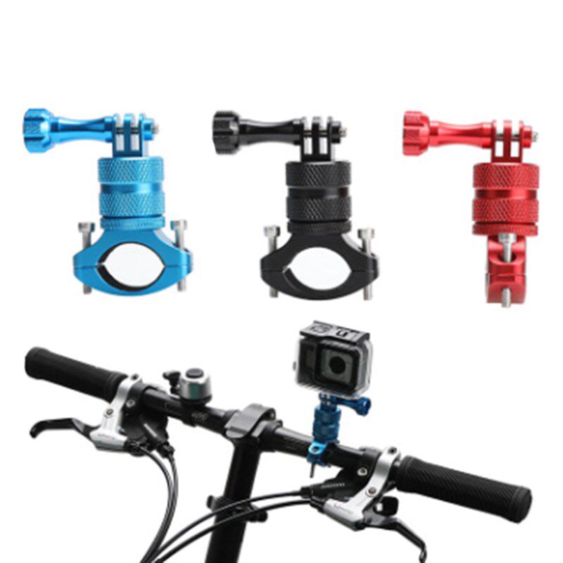 适用Gopro hero9/8运动相机金属自行单车夹360度旋转支架骑行配件