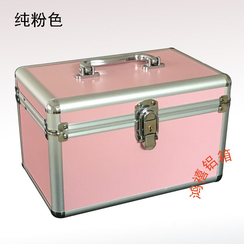 密码锁专业铝合金化妆箱手提多层大容量化妆美甲工具护肤品收纳包