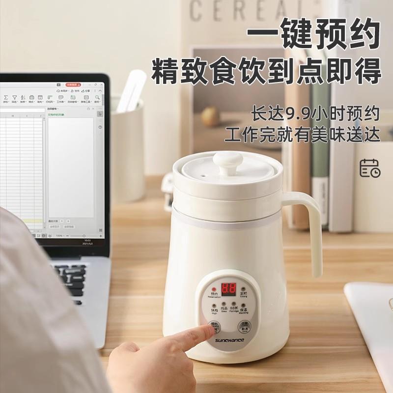 英国陶瓷养生壶电炖煮杯办公室小型家用多功能迷你一人食小型烧水