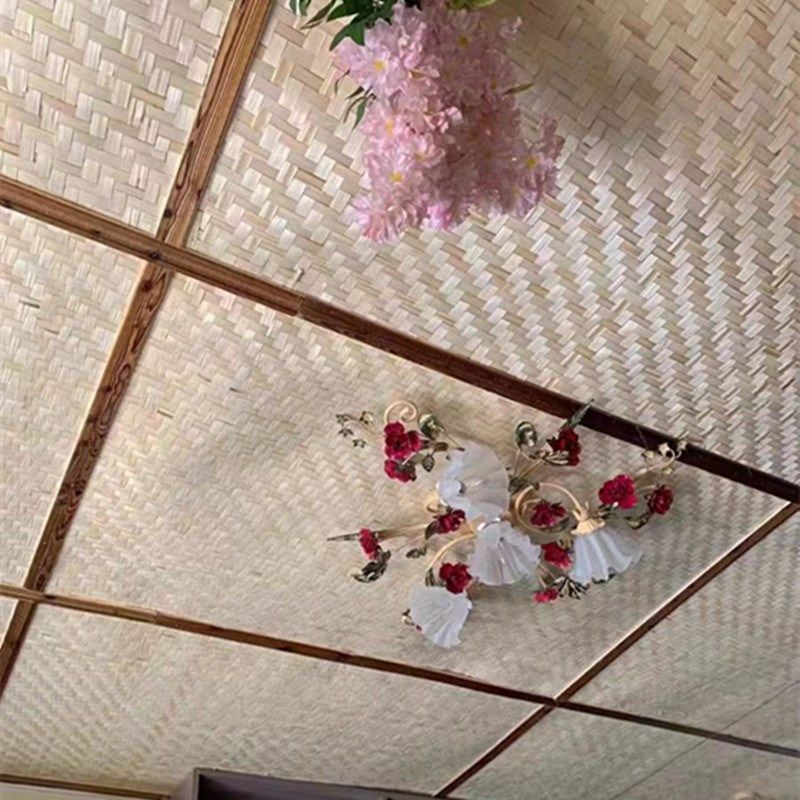 产地现货竹蔑席工地用墙面装饰装修竹席子农家乐装饰装修吊顶竹席