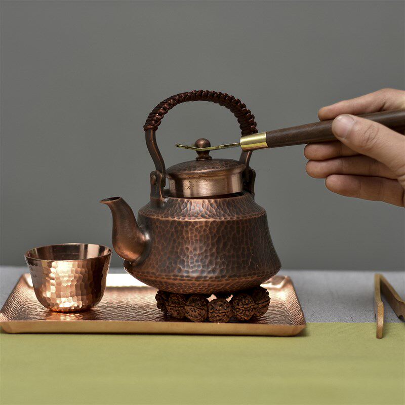 纯手工小号铜壶纯铜茶壶提梁泡茶壶烧水铜壶功夫茶壶复古小壶