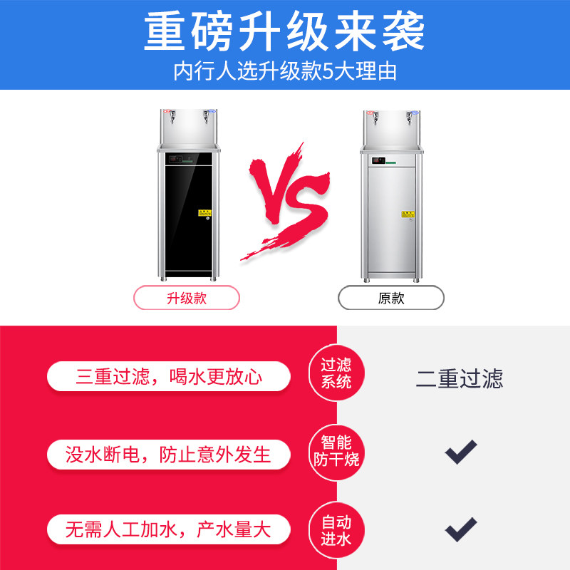 诺蔻开水器商用大容量直饮机大型电热水机烧水桶立式一体机全自动