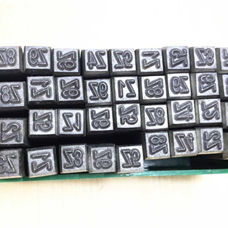 定制机用手敲数字字母组合连体钢印字模金属刻字敲章压字冲子模具