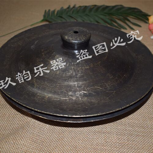 纯青铜全手工仿古黑广钹28 30 35黑镲黑铙钹舞狮乐队黑钗大铜镲钹