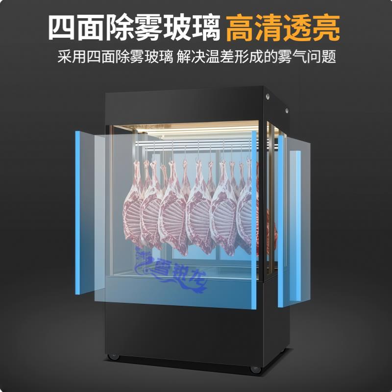 挂肉保鲜柜商用鲜肉排酸展示柜猪牛羊肉立式四面玻璃冷藏冷冻柜