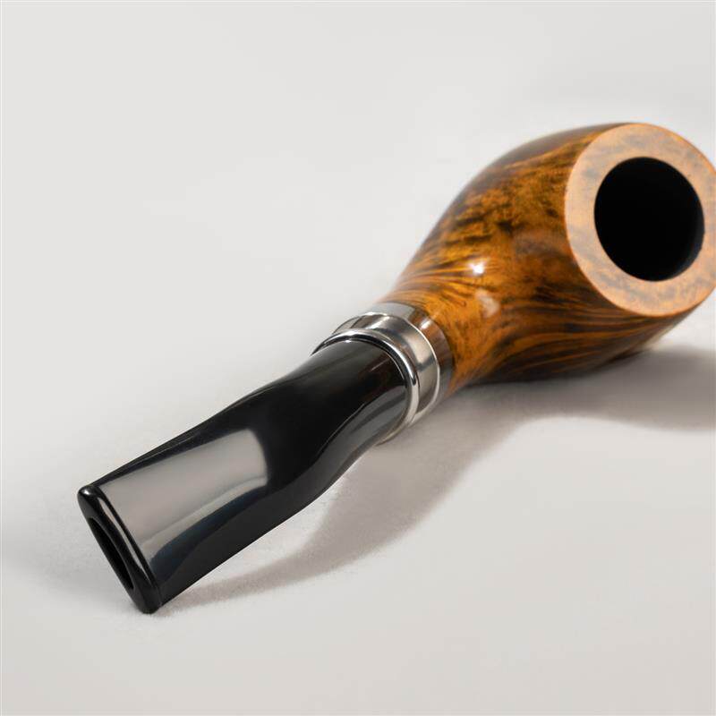 老狐狸精品实木烟斗进口石楠木9mm过滤芯烟道硫化橡胶烟嘴