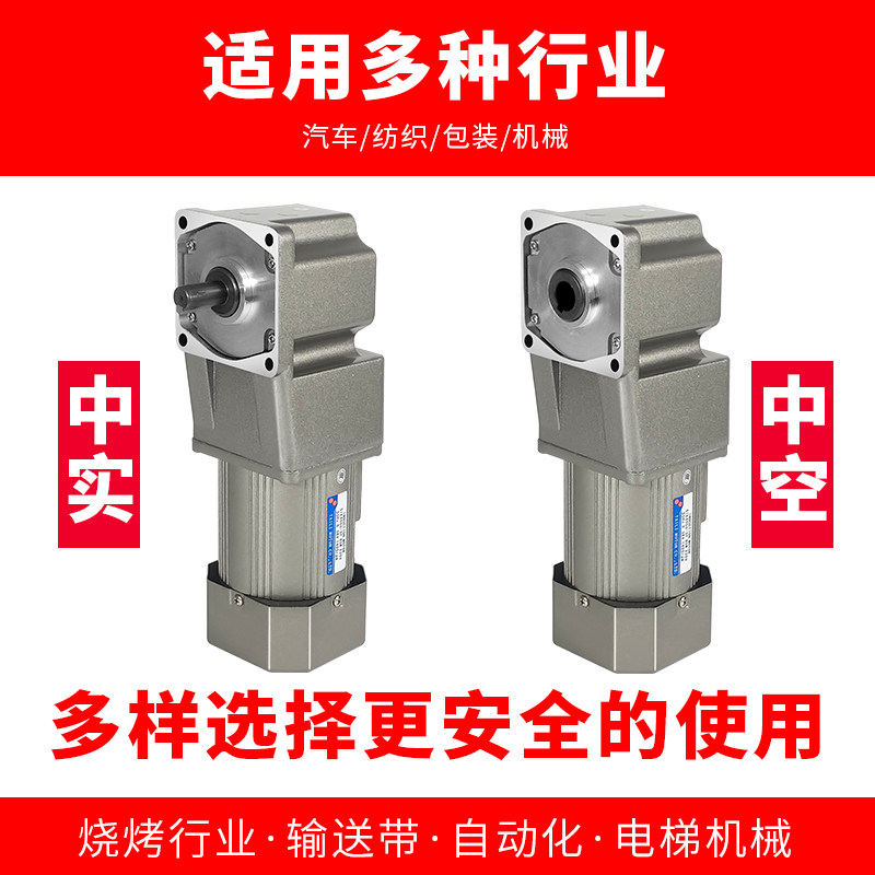 220V中空中实出轴90度转角可调速小型直角齿轮减速电机大功率马达