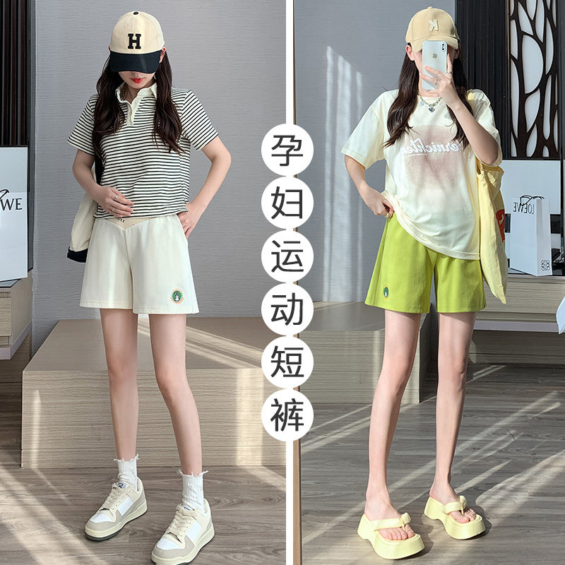 孕妇短裤夏季女外穿孕妇裤子薄款新款阔腿裤低腰小个子孕妇装夏装