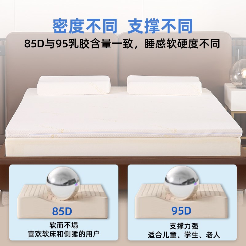 床垫乳胶泰国天然橡胶家用软垫卧室矽胶垫单人10cm双人180X200