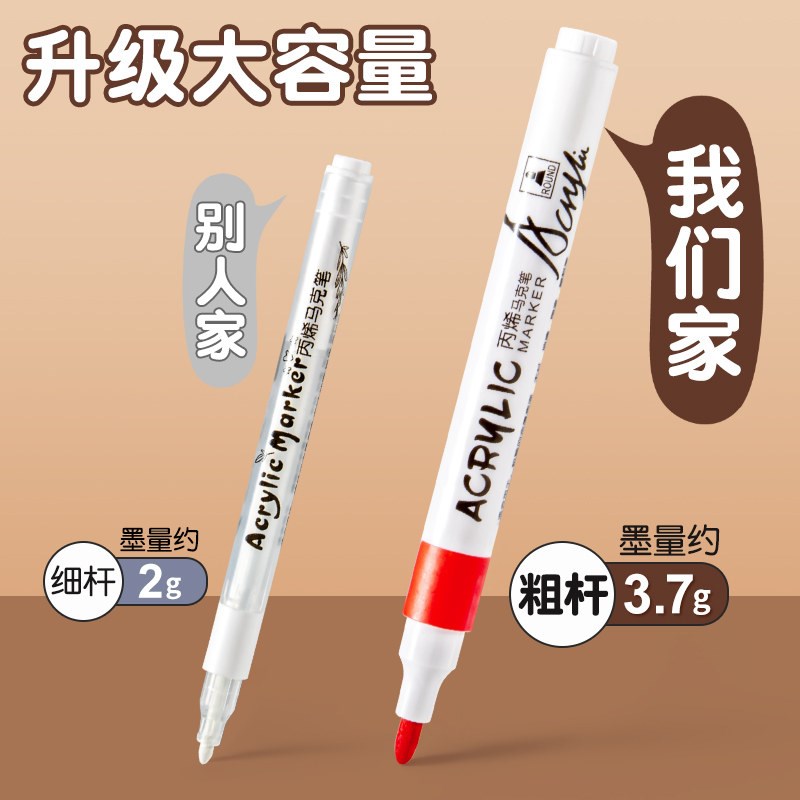 丙烯马克笔小学生专用不透色可叠色儿童彩笔可水洗彩色笔水彩笔美