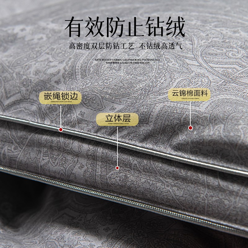 半成品自充绒羽绒被套被壳不跑毛羽绒被加厚加密防钻绒内胆芯被罩