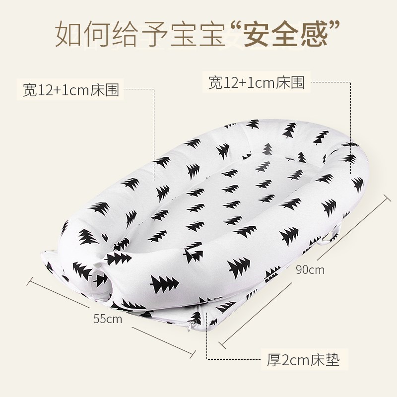婴儿床中床便携宝宝多功能仿生大号可折叠移动新生儿童防压床上床