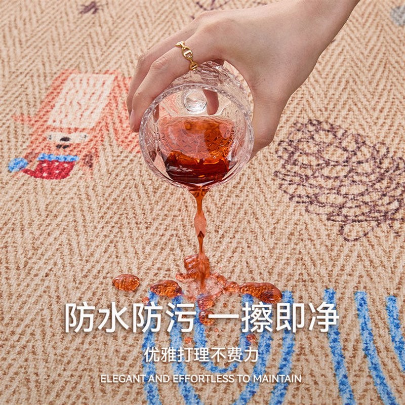 书房地毯圆形仿剑麻电脑椅子地板保护垫转椅电竞椅学习椅地垫防滑