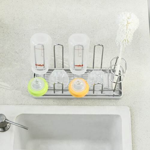 家用小型304不锈钢奶瓶沥水架水杯清洁刷收纳层架倒挂式晾干奶瓶