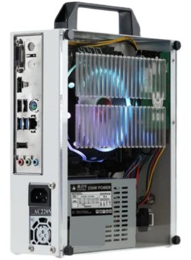 通用 SGPC K29侧透机箱 便携A4迷你matx手提T40SFX  ITX小机箱 1u